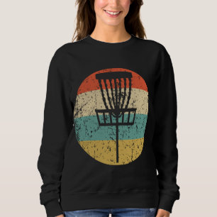 Sweatshirt Disque Golf Rétro Disque Golf Panier à capuchon