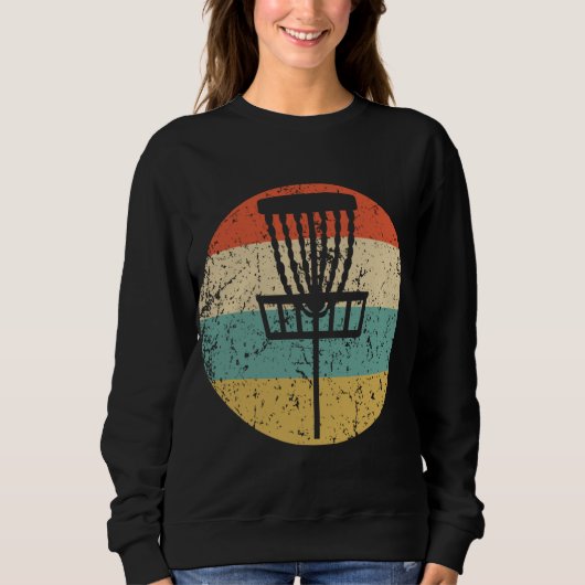 Sweatshirt Disque Golf Rétro Disque Golf Panier à capuchon (Devant)