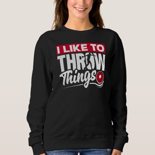 Sweatshirt Disque Lancer Disque Lancer Lecteur Piste Et Lien (Devant)