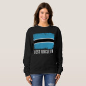 Sweatshirt Distante Botswana Drapeau meilleur oncle jamais fa (Devant entier)
