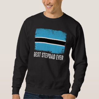 Sweatshirt Distante Botswana Drapeau Meilleure famille Stepda