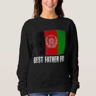Sweatshirt Distorsion Afghanistan Drapeau meilleur père jamai