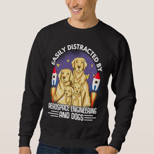 Sweatshirt Distracted By Aerospace Engineering  Engineer Grap (Devant)