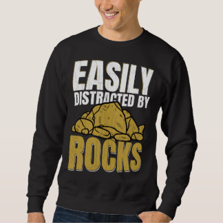 Sweatshirt Distrait par les roches Géologie Géologue Graphiq