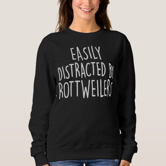 Sweatshirt Distrait Par Rottweilers (Devant)