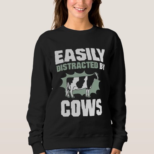 Sweatshirt Distrait Par Vaches 1016 (Devant)