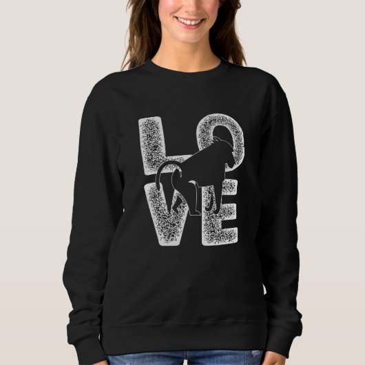 Sweatshirt Distressé J'Aime L'Idée Baboon Pour Les Primates (Devant)
