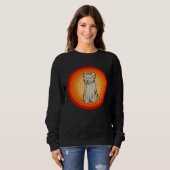 Sweatshirt Distressed Border Collie Dog  Retro Style (Devant entier)