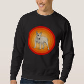 Sweatshirt Distressed Bull Terrier Dog  Retro Style (Devant)