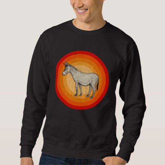 Sweatshirt Distressed Donkey Retro Style (Devant)