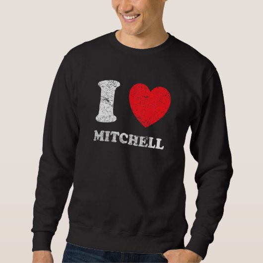 Sweatshirt Distressed Grunge Worn Out Style 1 Love Mitchell (Devant)