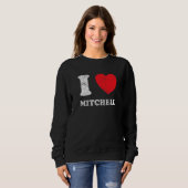 Sweatshirt Distressed Grunge Worn Out Style 1 Love Mitchell (Devant entier)