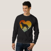 Sweatshirt Distressed Heart Retro Men Women Australian Cattle (Devant entier)