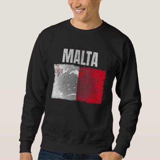 Sweatshirt Distressed Malte Drapeau Graphique Pour Hommes Fem (Devant)