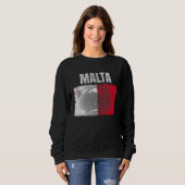 Sweatshirt Distressed Malte Drapeau Graphique Pour Hommes Fem (Devant entier)