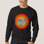 Sweatshirt Distressed Maltese Dog  Retro Style (Devant)
