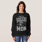 Sweatshirt Distressed Soccer Mom Seattle Washington (Devant entier)