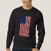 Sweatshirt Distressed US American Flag (Devant)