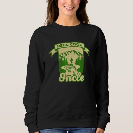 Sweatshirt Dites de pêche Oncle vraiment cool Citations de pê (Devant)