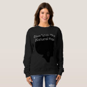 Sweatshirt Diva With Natural Hair African American Black Wome (Devant entier)