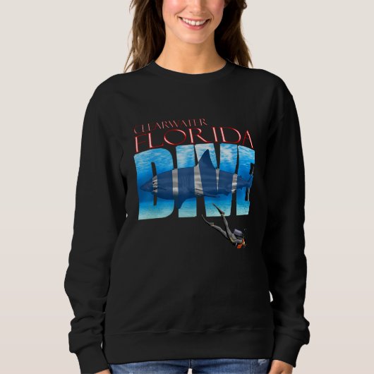 Sweatshirt DIVE Clearwater Beach SCUBA Diving Snorkeling (Devant)