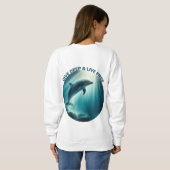 Sweatshirt Dive Deep Live Dolphin gratuit (Dos entier)