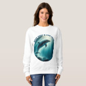 Sweatshirt Dive Deep Live Dolphin gratuit (Devant entier)