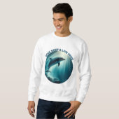 Sweatshirt Dive Deep Live Dolphin gratuit (Devant entier)