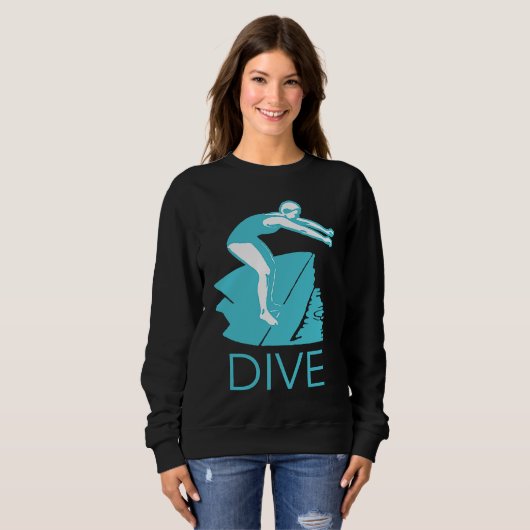 Sweatshirt DIVE Encourage Inspire Motivate Boost Support Retr (Devant entier)