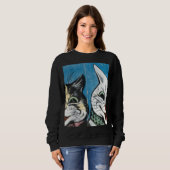 Sweatshirt Diverses chats regardés par Louis Wain (Devant entier)