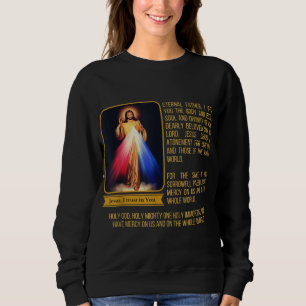 Sweatshirt Divine Miséricorde Jésus Image Chaplet Novena Priè