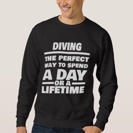 Sweatshirt Diving Lifetime Saying Diver (Devant)