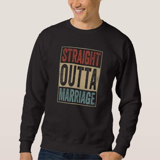 Sweatshirt Divorce Rétro Droit Sorti du Mariage (Devant)