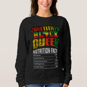Sweatshirt Dix-septième valeur nutritive de la Reine noire