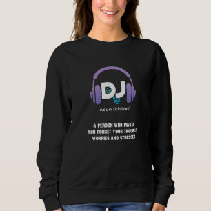 Sweatshirt Dj Définition Deejay Musique Basse Partie Casque R