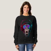 Sweatshirt DJ Monkey Disc Jockey Rave Music (Devant entier)