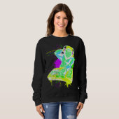 Sweatshirt DJ Monkey Music Party Fun Sunglasses Monkey Headph (Devant entier)