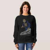 Sweatshirt DJ squelette zombie Halloween (Devant entier)