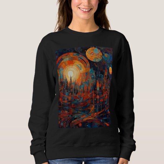 Sweatshirt DKH138 Sci fi Graphic  One for the Journey (Devant)
