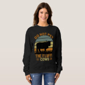 Sweatshirt Do Not Pet The Fluffy Cows Bison_3 (Devant entier)