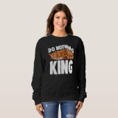 Sweatshirt Do Nothing King Sleeping Cat Cat Kitten (Devant entier)