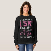 Sweatshirt Do you know ski girl skier (Devant entier)