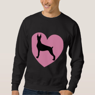 Sweatshirt Doberman Art Heart Doberman Pinscher Amoureux des