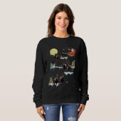 Sweatshirt Doberman Christmas Père Noël Sleigh Funny Chien Lo (Devant entier)