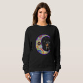 Sweatshirt Doberman Dia De Los Muertos Skeleton (Devant entier)