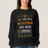 Sweatshirt Doberman Dog Owner Doxie Ugly Christmas Sweater (Devant)
