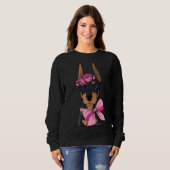 Sweatshirt Doberman Flower Girl (Devant entier)