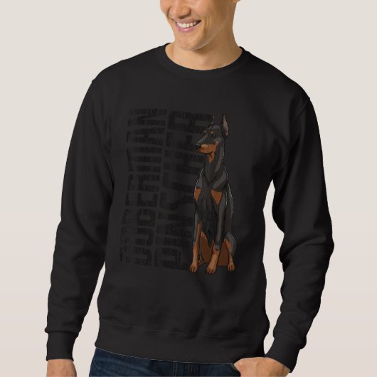 Sweatshirt Doberman Pincher Funny Women Doggy Doberman Love (Devant)