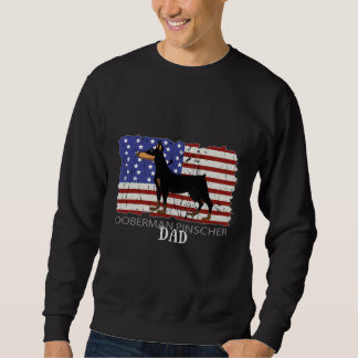 Sweatshirt Doberman Pinscher Drapeau Américain Papa Pet Ow