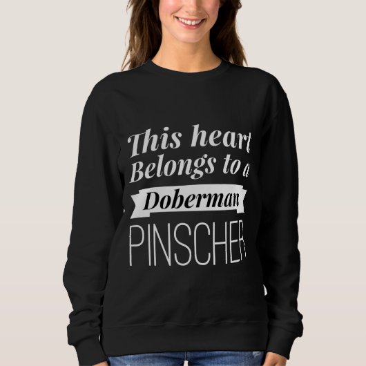Sweatshirt Doberman Pinscher Heart Fitting Scoop (Devant)